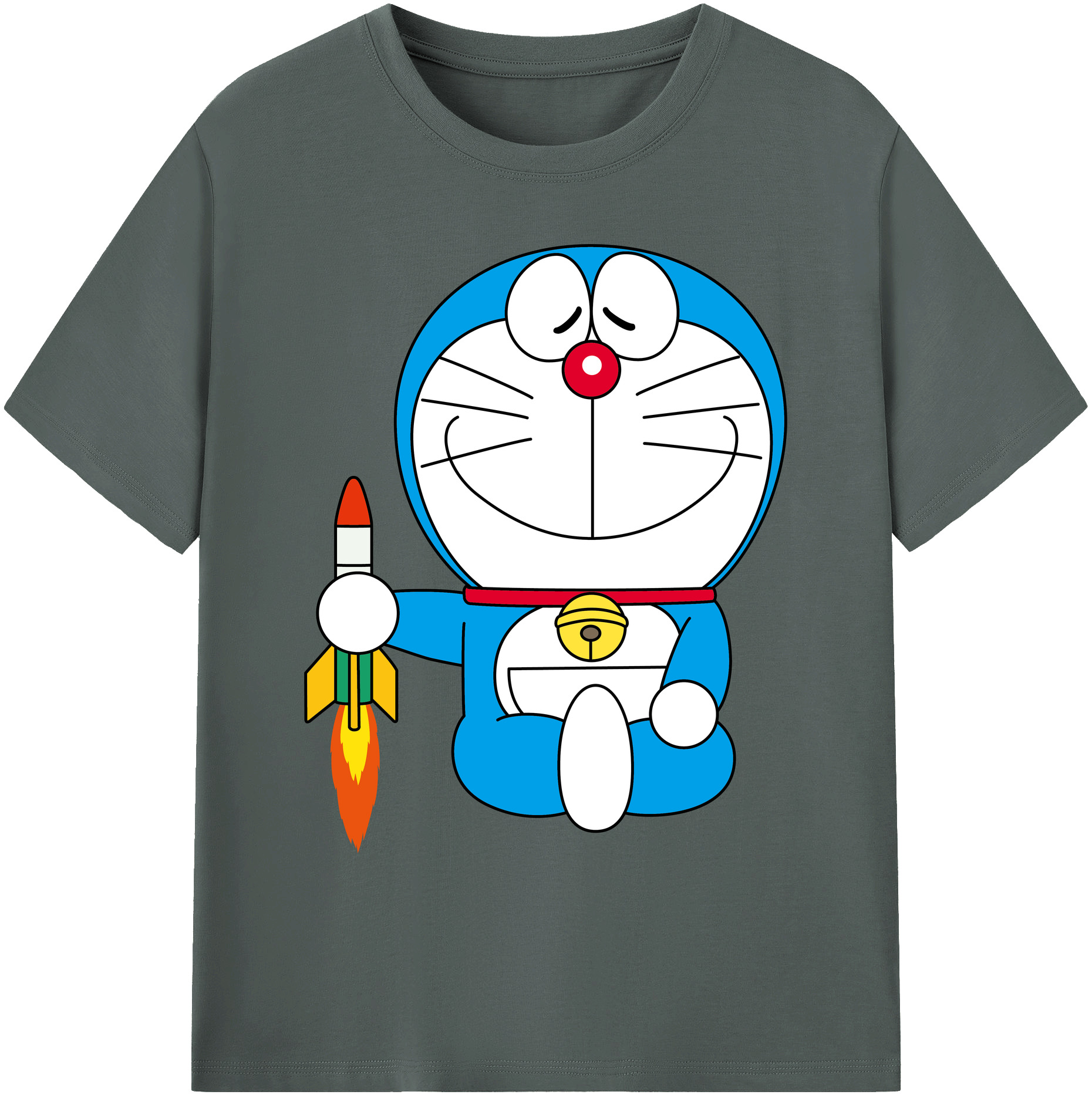 （画像用） ドラえもん Doraemon 綿100％ メンズ半袖Tシャツ｜肌触りやわらか＆通気性